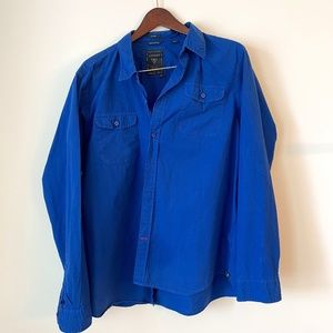 Blue Guess button down shirt